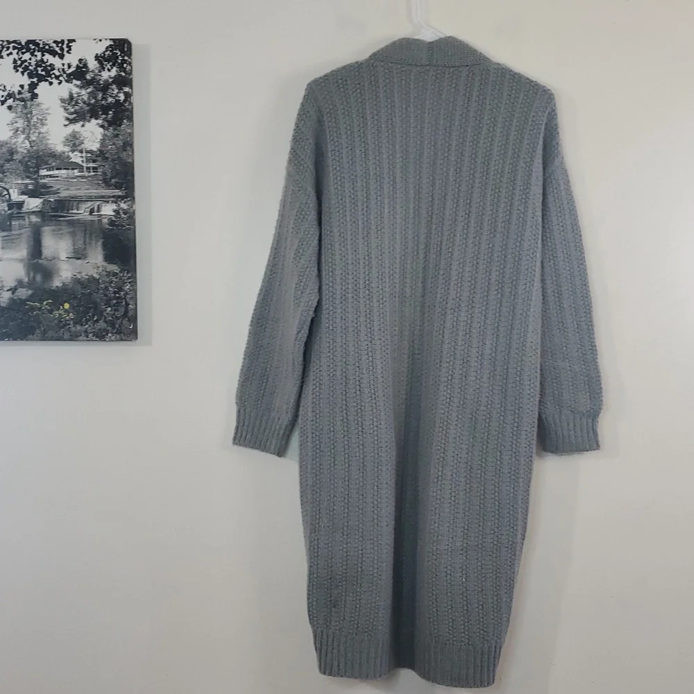 Heartloom Chunkyknit Open Cardigan Size Small Oversized Slouchy Pockets